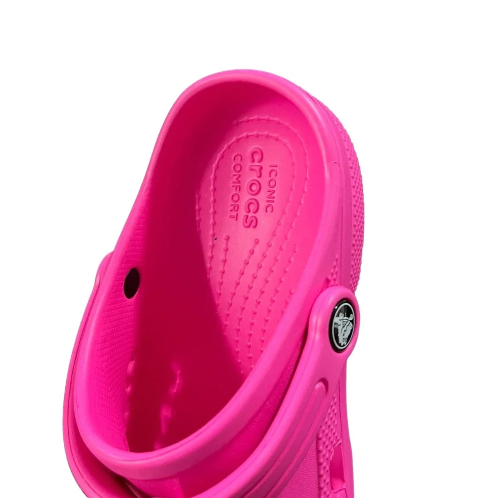 Crocs Baya Youth Girls Slip-on Clogs Size 2 (J2) Pink Water Friendly Lightweight